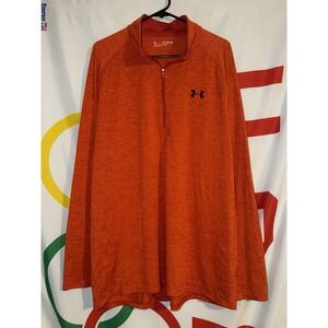 Under Armour 1/4 Zip Pullover Mens 2XLT Sweatshirt Activewear Red